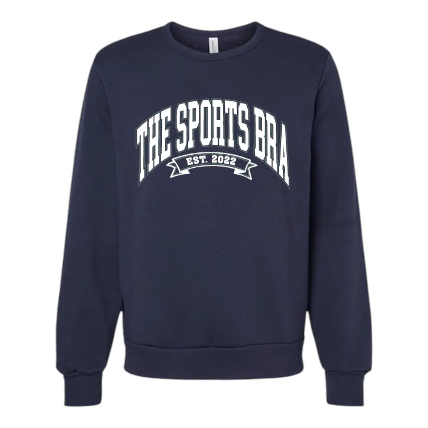 The Sports Bra Restaurant & Bar The Varsity Collection: The Sports Bra Crewneck Sweatshirt (Navy/White) apparel