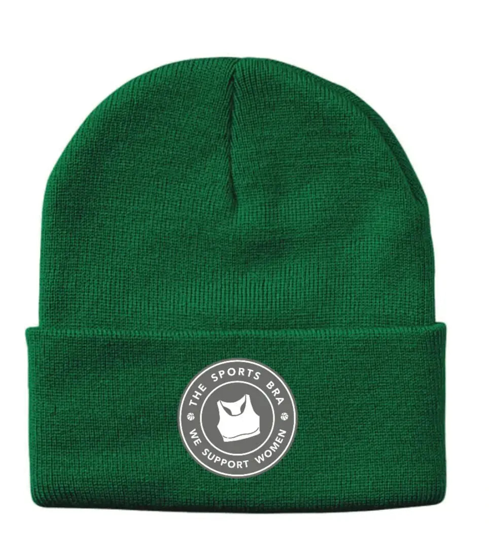 The Sports Bra Restaurant & Bar Beanie The Sports Bra Forest-Green-Gray-Patch Hats