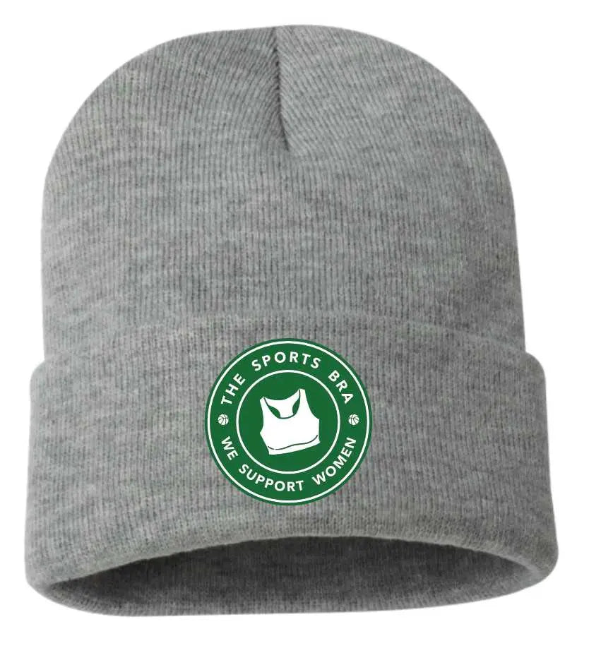 The Sports Bra Restaurant & Bar Beanie The Sports Bra Athletic-Grey-Green-Patch Hats