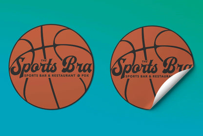 The Sports Bra Restaurant & Bar Original Logo Sticker Multipack-2-Baskeball-Stickers Sticker