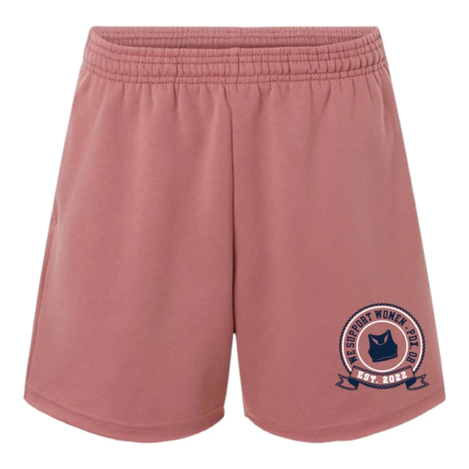 The Sports Bra Restaurant & Bar The Varsity Collection: The Sports Bra Fleece Short (Mauve/Blue)  apparel