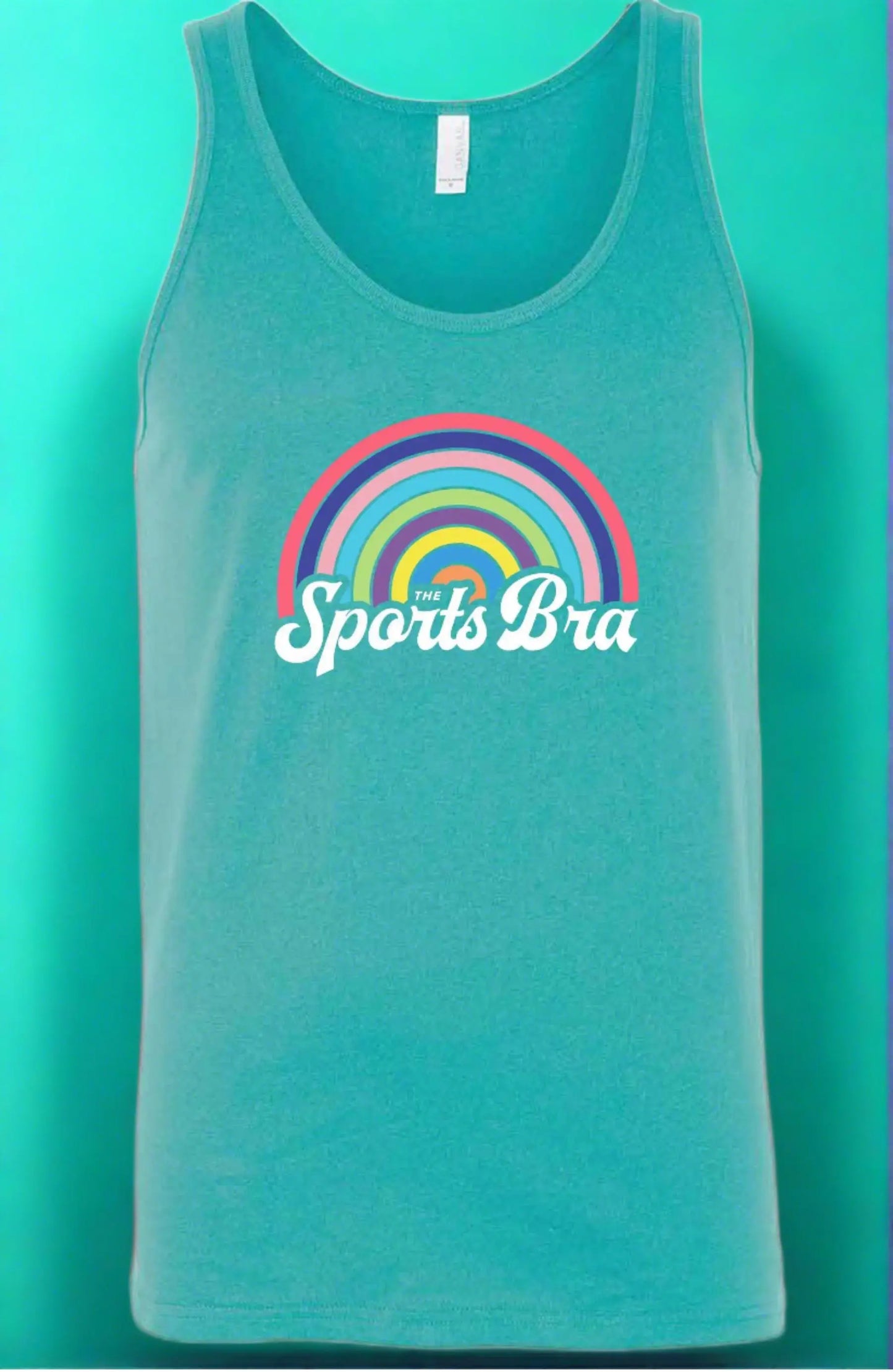 The Sports Bra Restaurant & Bar Tank Top | Teal Rainbow The Sports Bra®  Tanks