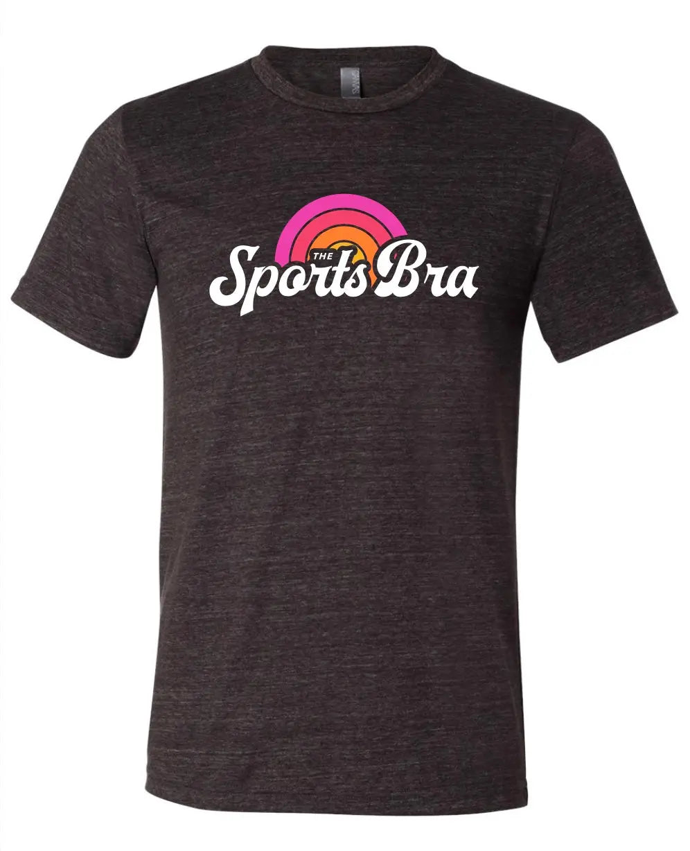 The Sports Bra Restaurant & Bar The Sports Bra Rainbow Tee CharcoalXXX-Large